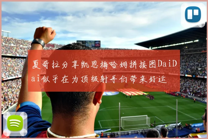 夏奇拉分享凯恩梅哈姆拼接图DaiDai似乎在为顶级射手们带来好运